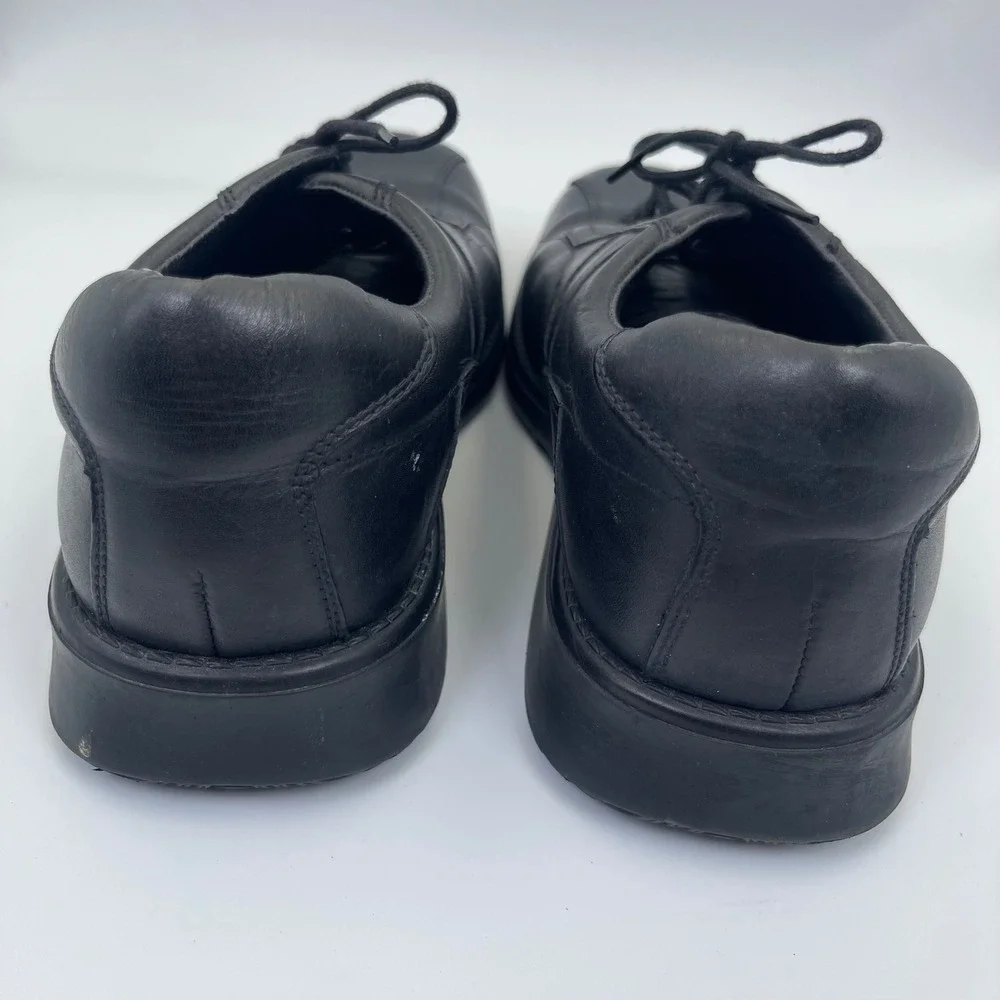 Merona Men's Black Leather Oxford Comfort Dress Shoes Lace Up Size 12